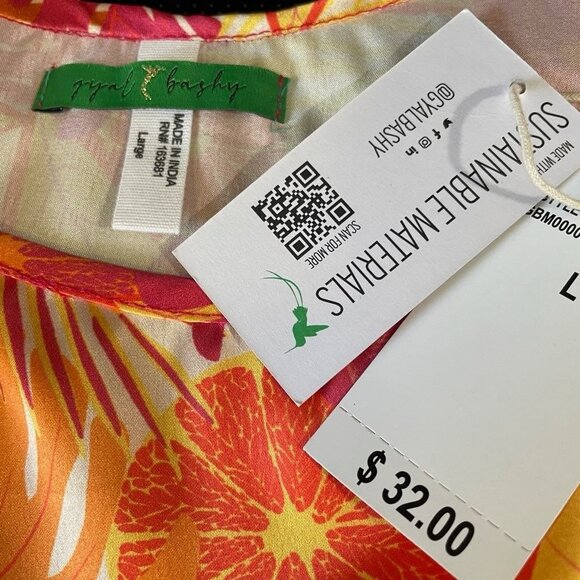 Gyal Bashy Tropical Leaf Print Romper L Summer Vacation Festival Boho Y2K Island - Picture 3 of 11